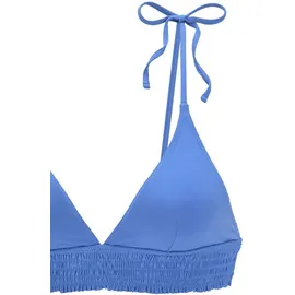 Buffalo Triangel-Bikini, mit gesmoktem Einsatz, blau