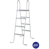 Gre Poolleiter 2024, Weiß, Metall, 134 cm, Freizeit, Pools und Wasserspaß, Poolzubehör, Weiteres Poolzubehör