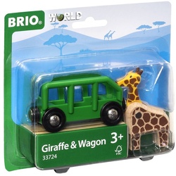 BRIO® Spielzeugeisenbahn-Lokomotive Brio World Eisenbahn Waggon Giraffenwagen 2 Teile 33724