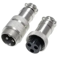 Pollin 453561 Rundsteckverbinder Stecker, Buchse Gesamtpolzahl: 3 1 Set