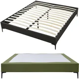 [en.casa] Doppelbett Lilla Cord 180x200 cm Grün [en.casa]