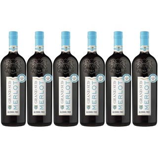 Grand Sud - Alkoholfreier Rotwein, Runder und fruchtiger Merlot (6 x 1 L)