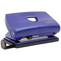 Rapesco PF87S0L1 810-P 2-fach-Locher, 12 Blatt Stanzkapazität, Blau