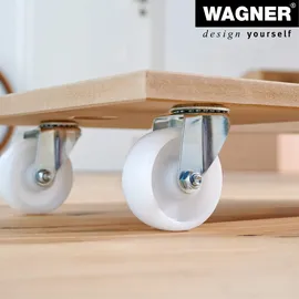 Wagner System GmbH WAGNER Transporthilfe MDF - 57,5 x 30 x 10 cm, Rollen Ø 75 mm, Tragkraft 200 kg, MDF 18 mm - 20112101