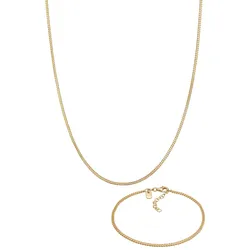 KUZZOI Panzerarmband Kette Basic 925 Silber golfarben Herren 
