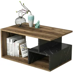 Skye Decor, Arte- Arte 2040MZA, Dunkle,Walnuss, Couchtische, 54x90x42 cm, 100% Melaminbeschichtete Partikelplatte