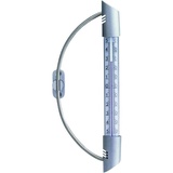 TFA Dostmann Orbis Fensterthermomter analog, 14.6015, mit Edelstahlhalter, wetterfest, Außentemperatur, silber