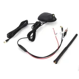 ej.life DAB-Aktivantenne, Auto-DAB-GPS-FM-Antenne, Aktiv Verstärkt, Dachmontage, Wasserdicht, Staubdicht, Universelle Auto-Signalantenne