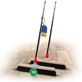 Novaliv Besen 2x 60 cm Schwarz