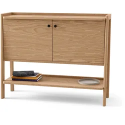 Tchibo - Anrichte - 100x32x80cm - schwarz - Holz / Buchenholz / Echtholzfurnier