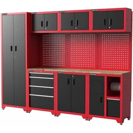 feistos Werkstattschrank Metall 185 kg rot