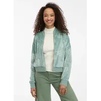 Ragwear Damen Samt-Jacke Damenjacke Stoffjacke mit strukturiertem Blumen-Muster Doron Velvet 2631-30007 Dusty Green (5036) XXL - XXL