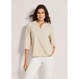 Madeleine Kurzarmbluse Elegante Schlupfbluse mit V-Ausschnitt Weiß 40