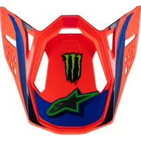 Alpinestars Sm10 Deegan Monster, Helmschirm - Neon-Orange/Lila/Neon-Pink / Einheitsgröße