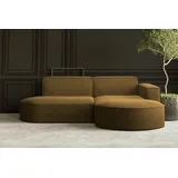 kaiser möbel Ecksofa, Sofa L form, Couch L form MODENA STUDIO stoff Neve Hellbraun Rechts - Grau