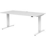 Röhr-Bush Schreibtisch weiß rechteckig, T-Fuß-Gestell weiß 160,0 x 70,0 cm