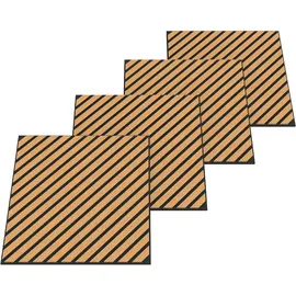 [neu.holz] Akustik-Wandpaneel Vang dunkelbraun 8 St. 60 x 60 cm