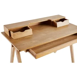 miliboo Schreibtisch aus hellem Holz mit Ablagen L120 cm PULITO