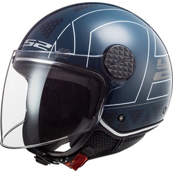 LS2 OF558 Sphere Lux Linus Jet Helm, blauw, S