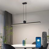 SUCIKORIO LED Pendelleuchte Esstisch Dimmbar 100cm, Modern Led Hängelampe Esstisch Dimmbar 2700K-6500K 5%-100% Hoehenverstellbar 48W Esstischlampe Hängend Hängeleuchte Mit Fernbedienung und APP