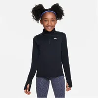 Nike Dri-FIT 1/2-Zip langarm Trainingsshirt Mädchen 010 black/white M 137-146 cm