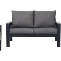 VCM Loungesessel Lis 78 x 81 cm Grau/Schwarz mit Kissen