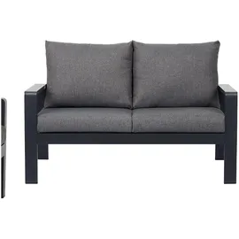 VCM Loungesessel Lis 78 x 81 cm Grau/Schwarz mit Kissen