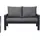VCM Loungesessel Lis 78 x 81 cm Grau/Schwarz mit Kissen