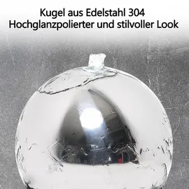 Köhko Kugelbrunnen 30 cm Edelstahl mit Harzbecken