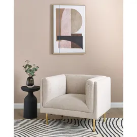 Beliani Sessel Moen Stoff 72 x 71 x 70 cm Beige
