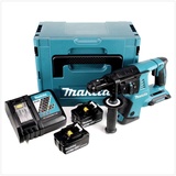 Makita DHR 264 2 x 18 V / 36 V Li-Ion SDS Plus Akku-Bohrhammer in Makpac 4 mit Einlage + 2 x BL 1850 B 18 V 5,0 Ah Li-Ion Akku + 1 x DC18RC Ladegerät