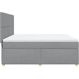 vidaXL Boxspringbett 180 x 200 cm Hellgrau