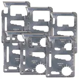 Pearl 6er-Set 14in1-Multi-Tools im Scheckkartenformat ohne Akku