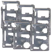 Pearl 6er-Set 14in1-Multi-Tools im Scheckkartenformat ohne Akku