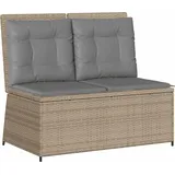 Gartenbank Beige Poly-Rattan - Beige