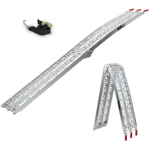 Baumarktplus TRUTZHOLM 1 x Auffahrrampe Klappbar 228 cm Grau