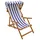 vidaXL Liegestuhl 3 Position 1 x 60 x 90 cm Blau/Weiß