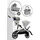 cybex retail gmbh Cybex Gazelle S Kinderwagen inkl. Cot S Babywanne / Kombikinderwagen, Farbe:Stone Grey / Silver