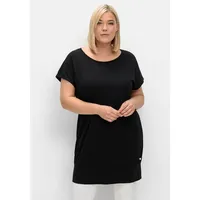 Sheego Oversize-Shirt in schwarz | Gr.: 44-46