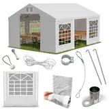 Partyzelt 3x6 Pavillon Bierzelt Zelt Festzelt Gartenzelt 6x3 weiß PVC S