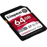 Kingston Canvas React Plus R300/W260 SDXC 64GB, UHS-II U3, Class 10 (SDR2/64GB)