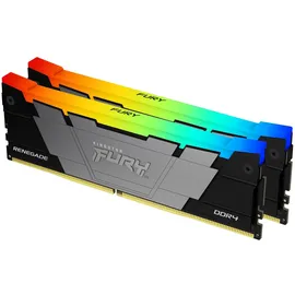 Kingston FURY Renegade RGB 64G Kit DDR4-3600 CL18 DIMM (2 x 32GB, 3600 MHz, DDR4-RAM, DIMM), RAM, Schwarz