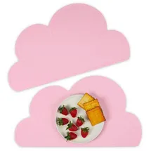 Relaxdays Platzdeckchen Kinder, 2er Set, rosa