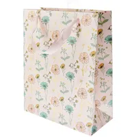 Rico Design Geschenktüte Blumen L 26 x 32 x 12 cm Rosa
