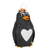 Relaxdays 2 x Pinata Pinguin Weiß,Orange,Schwarz
