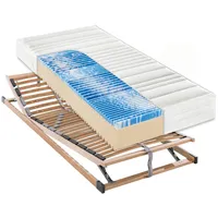 Sembella Matratzenset, Holz, 2-teilig, Birke, Schichtholz, H4, 5-Zonen, Höhe ca. 20 cm, 120x200 cm, Oeko-Tex® Standard 100, Made in Germany, Bezug rundum abnehmbar, alternative Größen erhältlich, aktive Schulterzone, schadstoffgeprüft, atmungsaktiv, Tragegriffe, abnehmbar/waschbar, Härtegradauswahl,Federholzleisten verleimt, Mittelgurt, individuelle Liegehärteeinstellung, verstellbar, erhältlich, Schlafzimmer, Matratzen Shop, Matratzensets