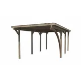 Weka Einzelcarport 606 A 3,00 x 6,00 m kdi mit Rundbogen