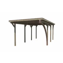 Weka Einzelcarport 606 A 3,00 x 6,00 m kdi mit Rundbogen