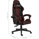 vidaXL Gaming Chair Schwarz und Weinrot Kunstleder (20525)