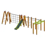 aea Klettergerüst Abenteuerspielplatz Bewegungsparcours mehrfarbig